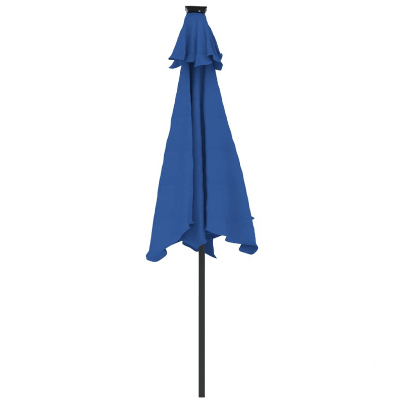 Parasol ogrodowy na stalowym słupku, lazurowy, 225x225x212 cm