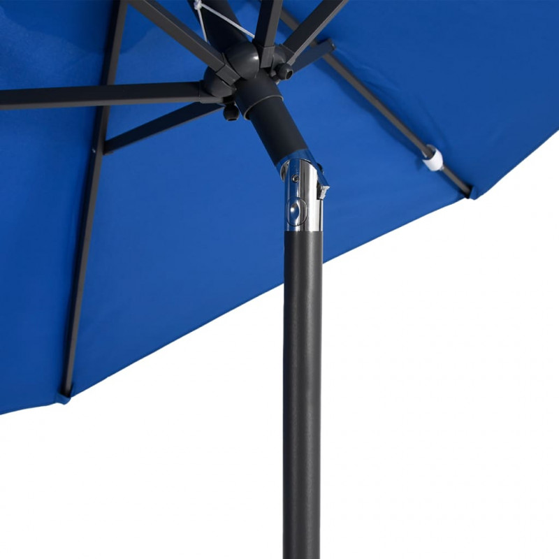 Parasol ogrodowy na stalowym słupku, lazurowy, 225x225x212 cm
