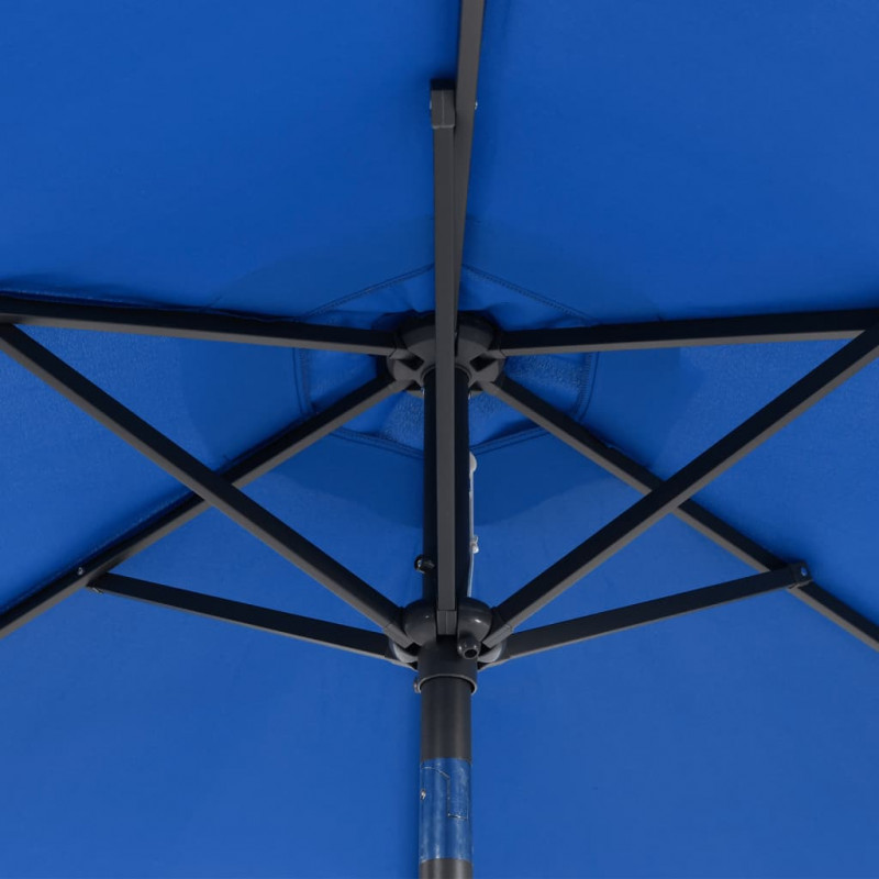 Parasol ogrodowy na stalowym słupku, lazurowy, 225x225x212 cm
