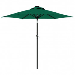 Parasol ogrodowy na stalowym słupku, zielony, 225x225x212 cm
