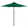 Parasol ogrodowy na stalowym słupku, zielony, 225x225x212 cm
