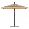 Parasol ogrodowy na stalowym słupku, brązowy, 269x269x235 cm