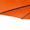 Parasol ogrodowy LED, stalowy słupek, terakota, 225x225x212 cm