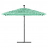 Parasol ogrodowy na stalowym słupku, zielony, 290x290x238 cm