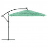 Parasol ogrodowy na stalowym słupku, zielony, 290x290x238 cm