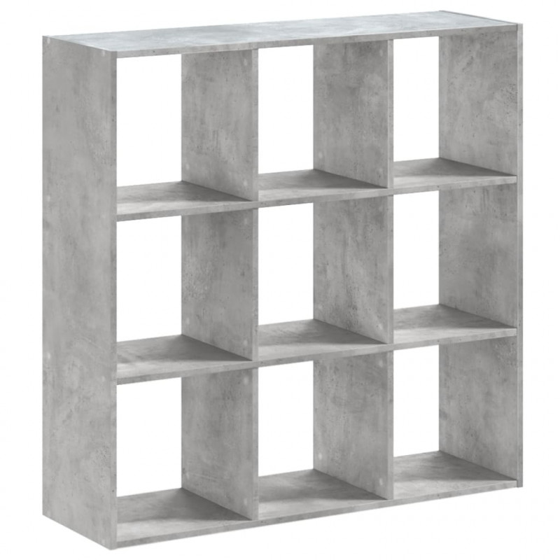 Regał, szarość betonu, 102x32x102 cm, materiał drewnopochodny
