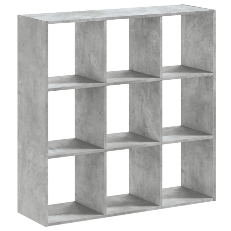 Regał, szarość betonu, 102x32x102 cm, materiał drewnopochodny