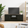 Szafka pod TV, czarna, 102x30x37,5 cm, materiał drewnopochodny
