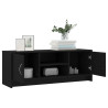 Szafka pod TV, czarna, 102x30x37,5 cm, materiał drewnopochodny