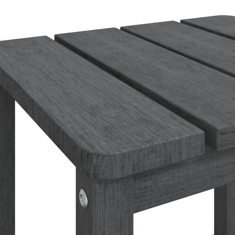 Stolik ogrodowy Adirondack, antracytowy, 38x38x46 cm, HDPE