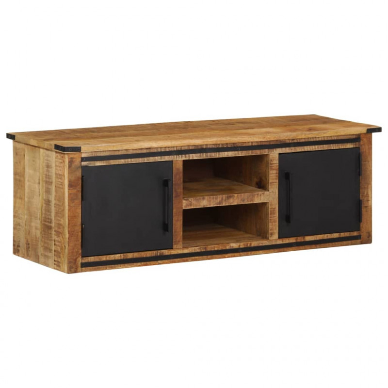 Szafka pod TV, z drzwiczkami, 105x35x36 cm, lite drewno mango