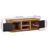 Szafka pod TV, z drzwiczkami, 105x35x36 cm, lite drewno mango