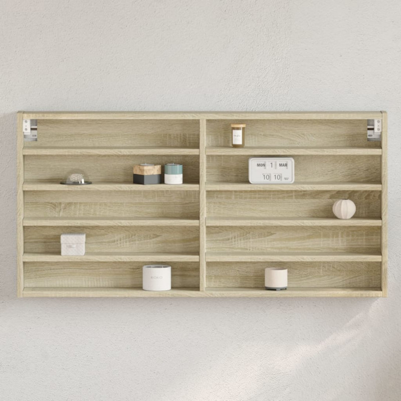 Witryna, dąb sonoma, 100x8,5x50 cm, materiał drewnopochodny