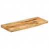 Blat stołu, 70x20x2,5cm, naturalna krawędź, surowe drewno mango