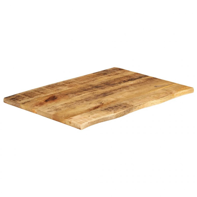 Blat stołu, 80x60x2,5cm, naturalna krawędź, surowe drewno mango