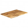 Blat stołu, 80x60x2,5cm, naturalna krawędź, surowe drewno mango