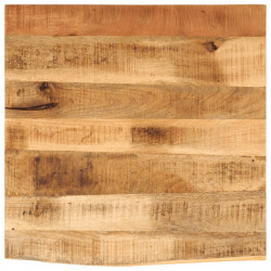 Blat stołu, 60x60x2,5cm, naturalna krawędź, surowe drewno mango