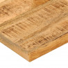 Blat stołu, 60x60x2,5cm, naturalna krawędź, surowe drewno mango