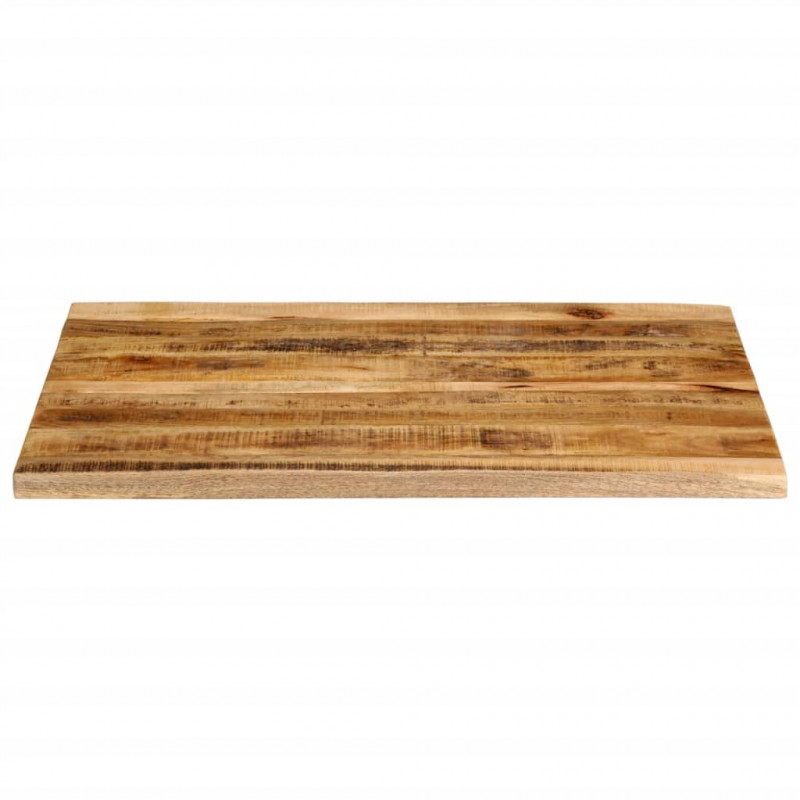 Blat stołu, 90x80x2,5cm, naturalna krawędź, surowe drewno mango