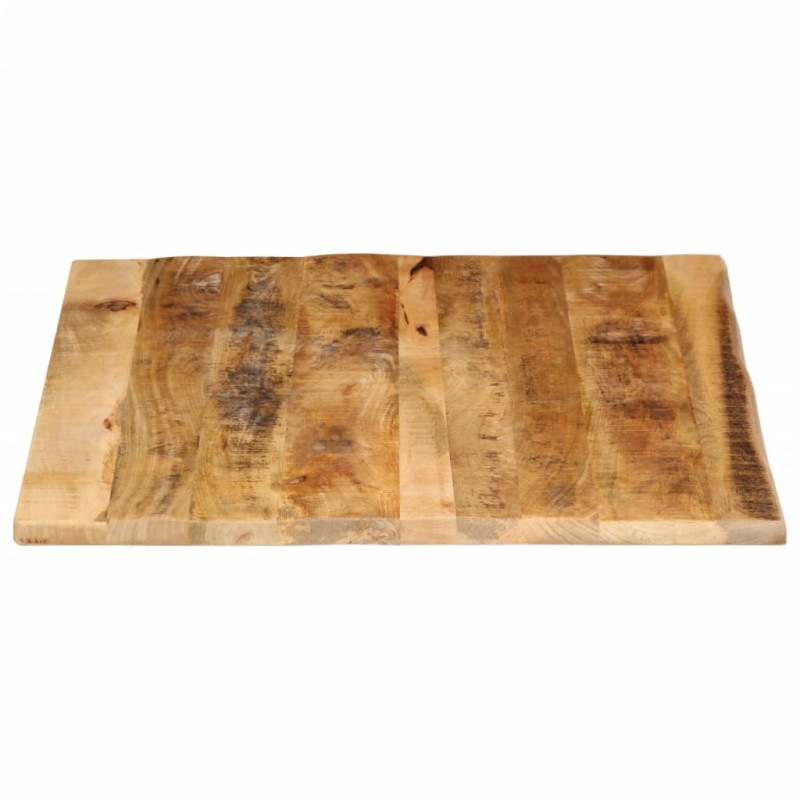 Blat stołu, 90x80x2,5cm, naturalna krawędź, surowe drewno mango