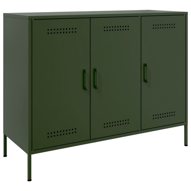 Szafka, oliwkowa, 100,5x39x79 cm, stal