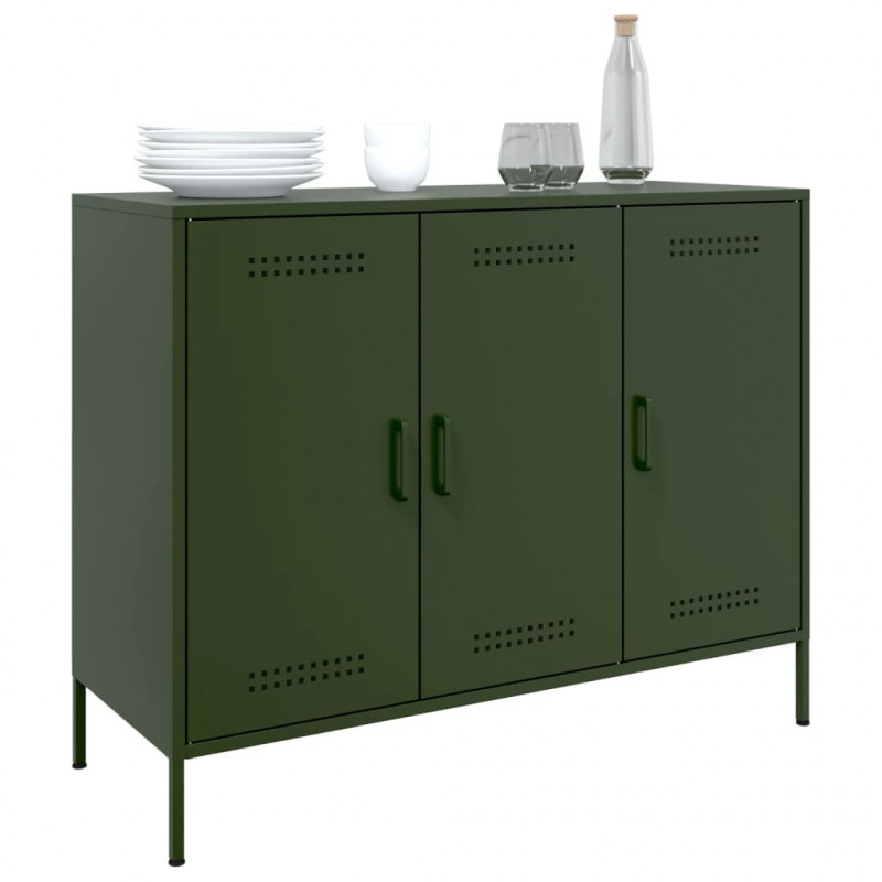 Szafka, oliwkowa, 100,5x39x79 cm, stal