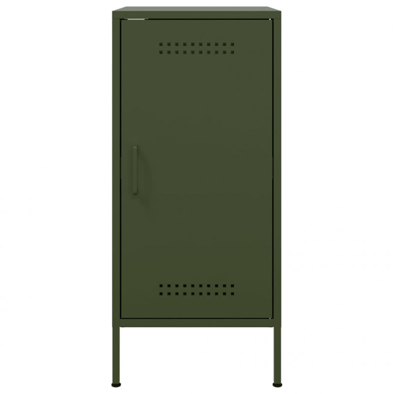 Szafki, 2 szt., oliwkowe, 36x39x79 cm, stal