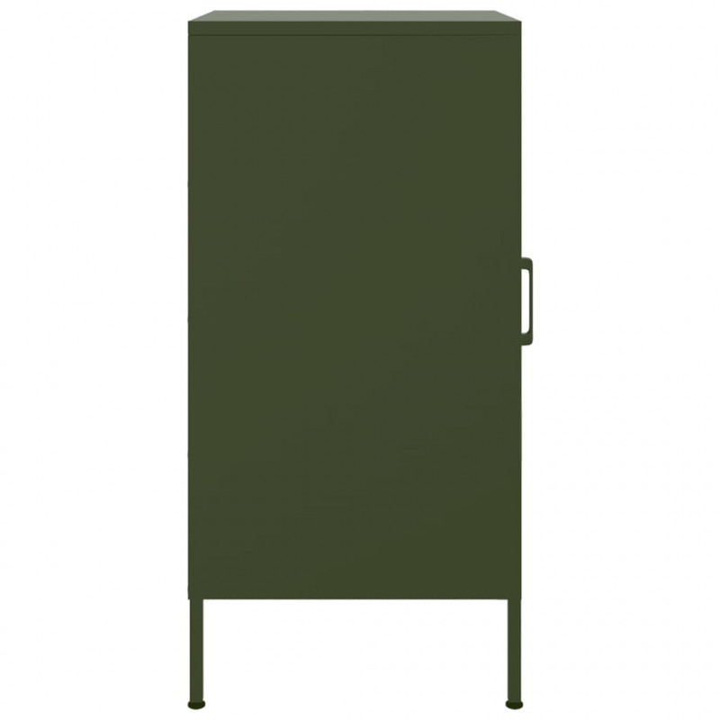 Szafki, 2 szt., oliwkowe, 36x39x79 cm, stal