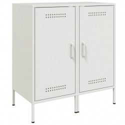 Szafki, 2 szt., białe, 36x39x79 cm, stal