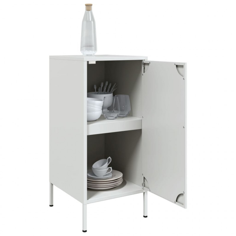 Szafki, 2 szt., białe, 36x39x79 cm, stal