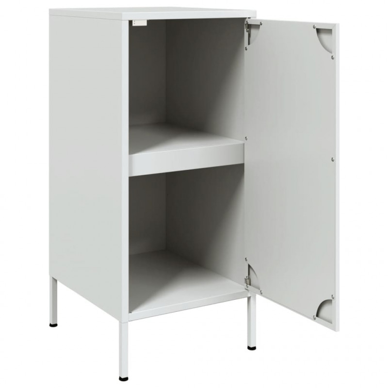 Szafki, 2 szt., białe, 36x39x79 cm, stal