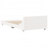 Rama łóżka bez materaca, biała, 75x190 cm, lite drewno sosnowe