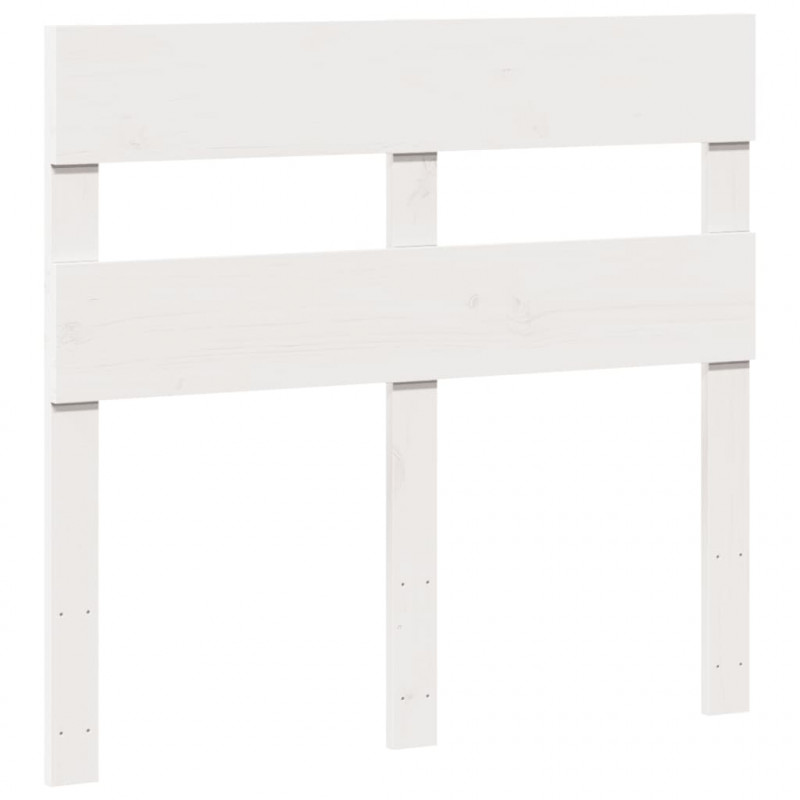 Rama łóżka bez materaca, biała, 100x200 cm, lite drewno sosnowe