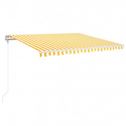 Automatycznie zwijana markiza, LED i czujnik wiatru, 450x350 cm