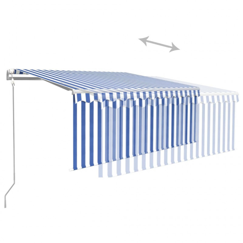 Automatyczna markiza z zasłoną, LED i czujnikiem, 3x2,5 m