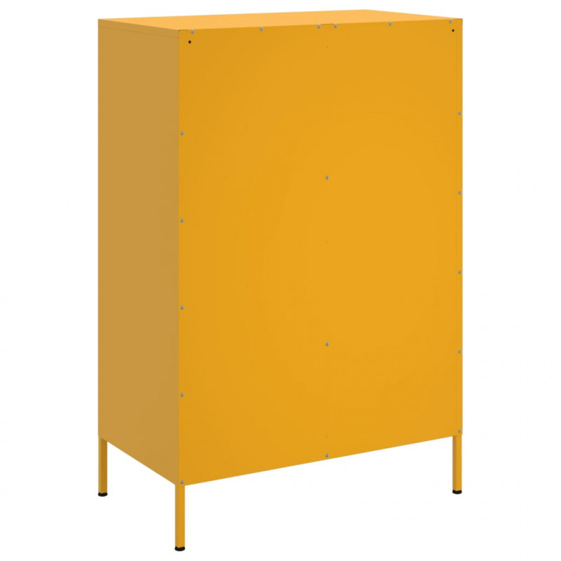 Szafka, musztardowa, 68x39x101,5 cm, stal