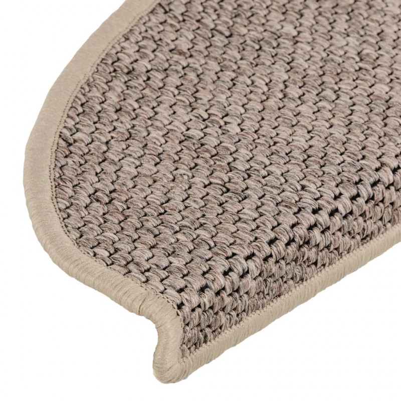Samoprzylepne nakładki na schody, 15 szt., 65x21x4 cm, beżowe