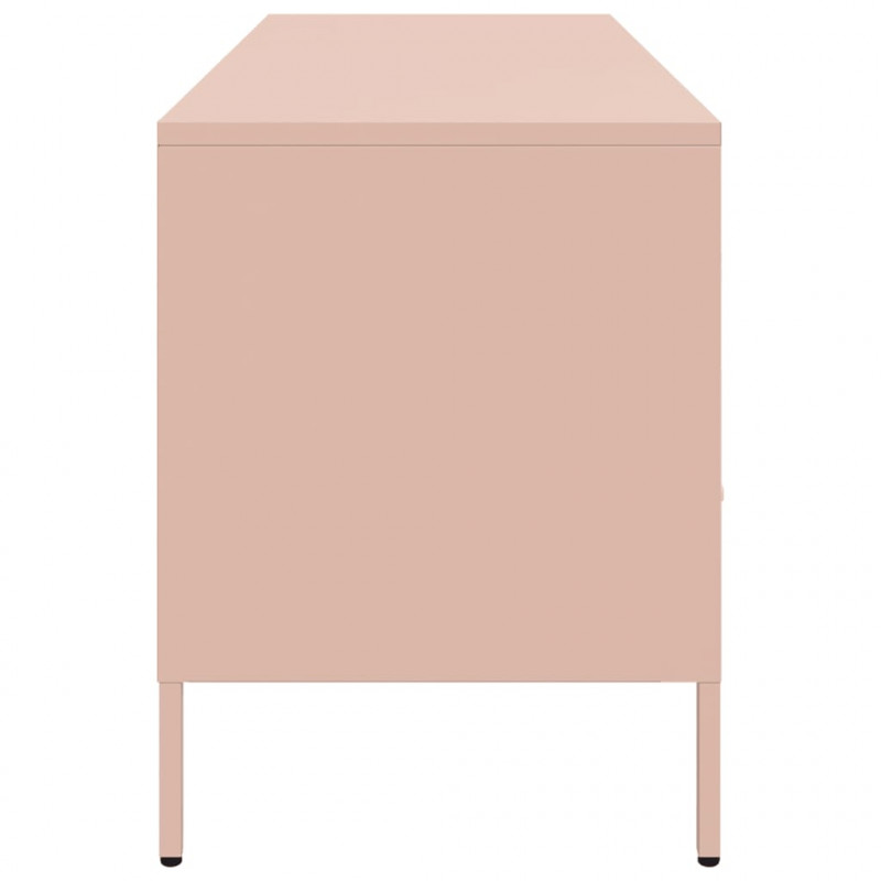Szafka pod telewizor, różowa, 100,5x39x50,5 cm, stalowa