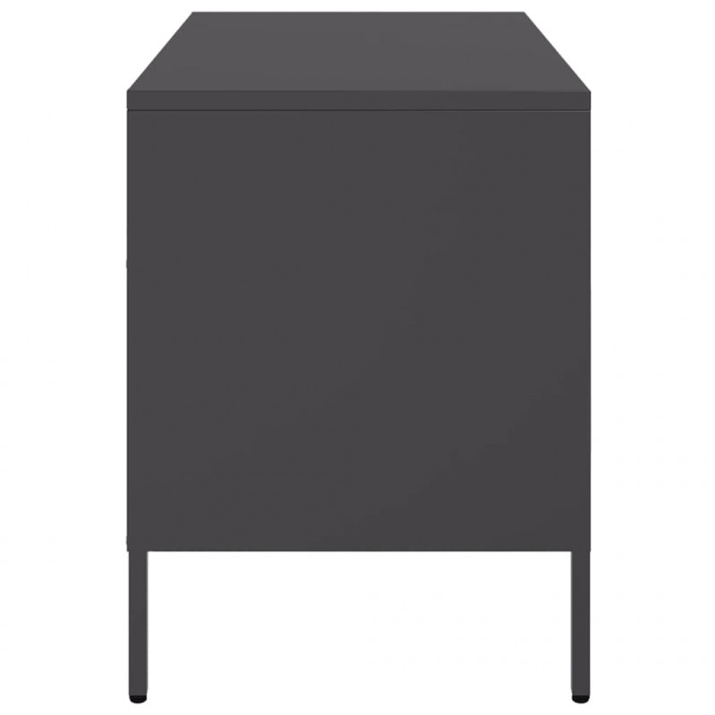 Szafka RTV, czarna, 68x39x50,5 cm, stalowa