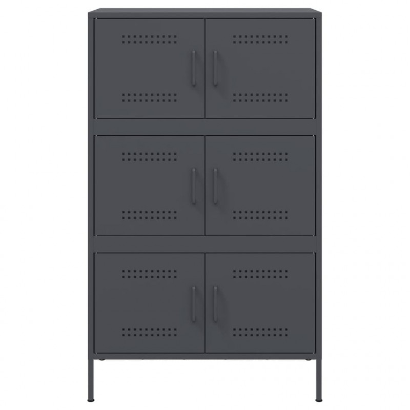 Szafka, antracytowa, 68x39x113 cm, stal