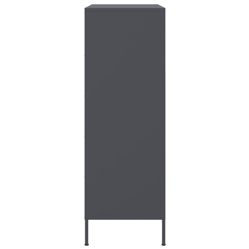 Szafka, antracytowa, 68x39x113 cm, stal