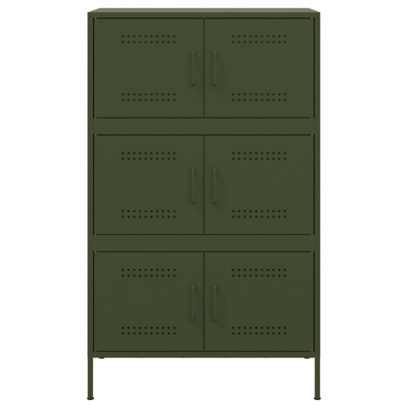 Szafka, oliwkowa, 68x39x113 cm, stal