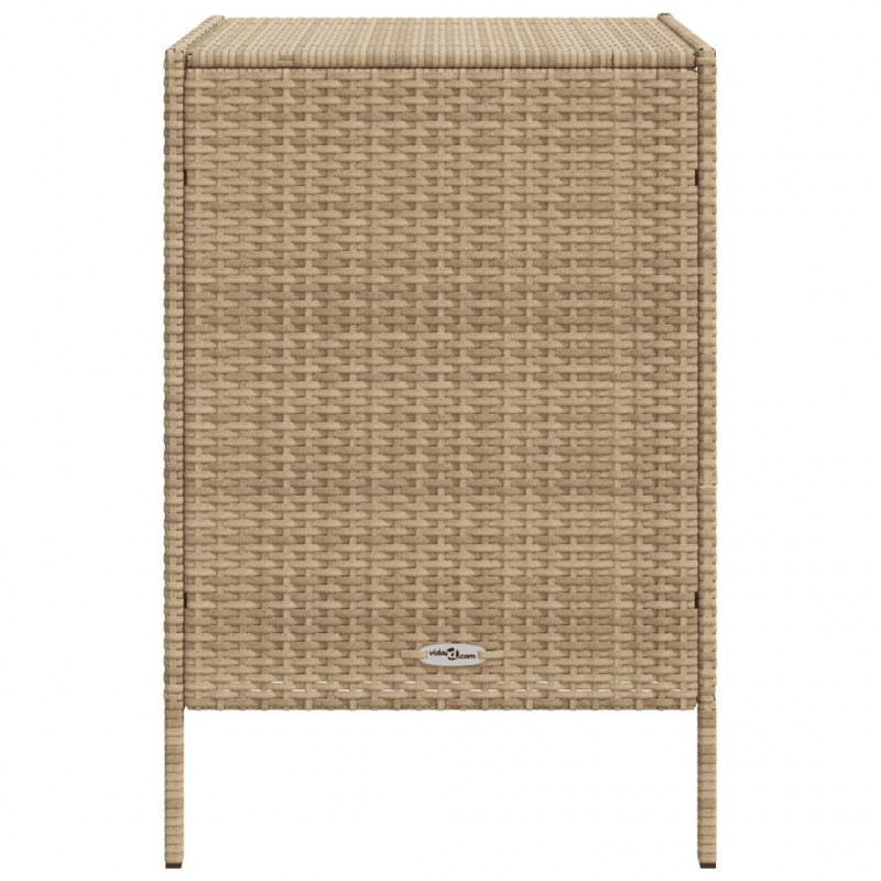 Szafka ogrodowa, beżowa, 55x59x80 cm, polirattan