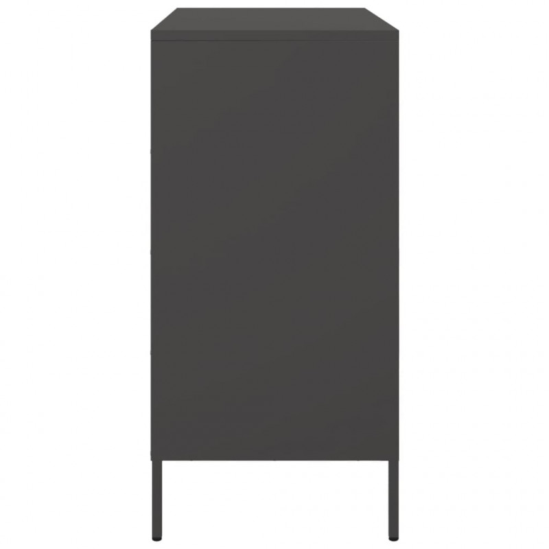 Szafka, czarna, 68x39x79 cm, stal