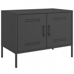 Szafka RTV, czarna, 68x39x50,5 cm, stalowa