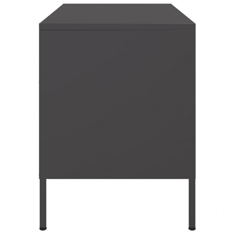 Szafka RTV, czarna, 68x39x50,5 cm, stalowa