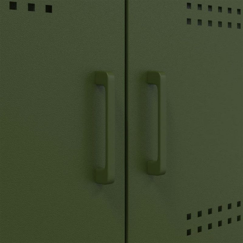 Szafka, oliwkowa, 68x39x113 cm, stal