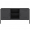 Szafka pod telewizor, czarna, 100,5x39x50,5 cm, stalowa