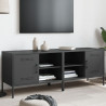 Szafki pod telewizor, 2 szt., czarne, 68x39x50,5 cm, stalowe