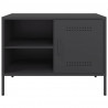 Szafki pod telewizor, 2 szt., czarne, 68x39x50,5 cm, stalowe